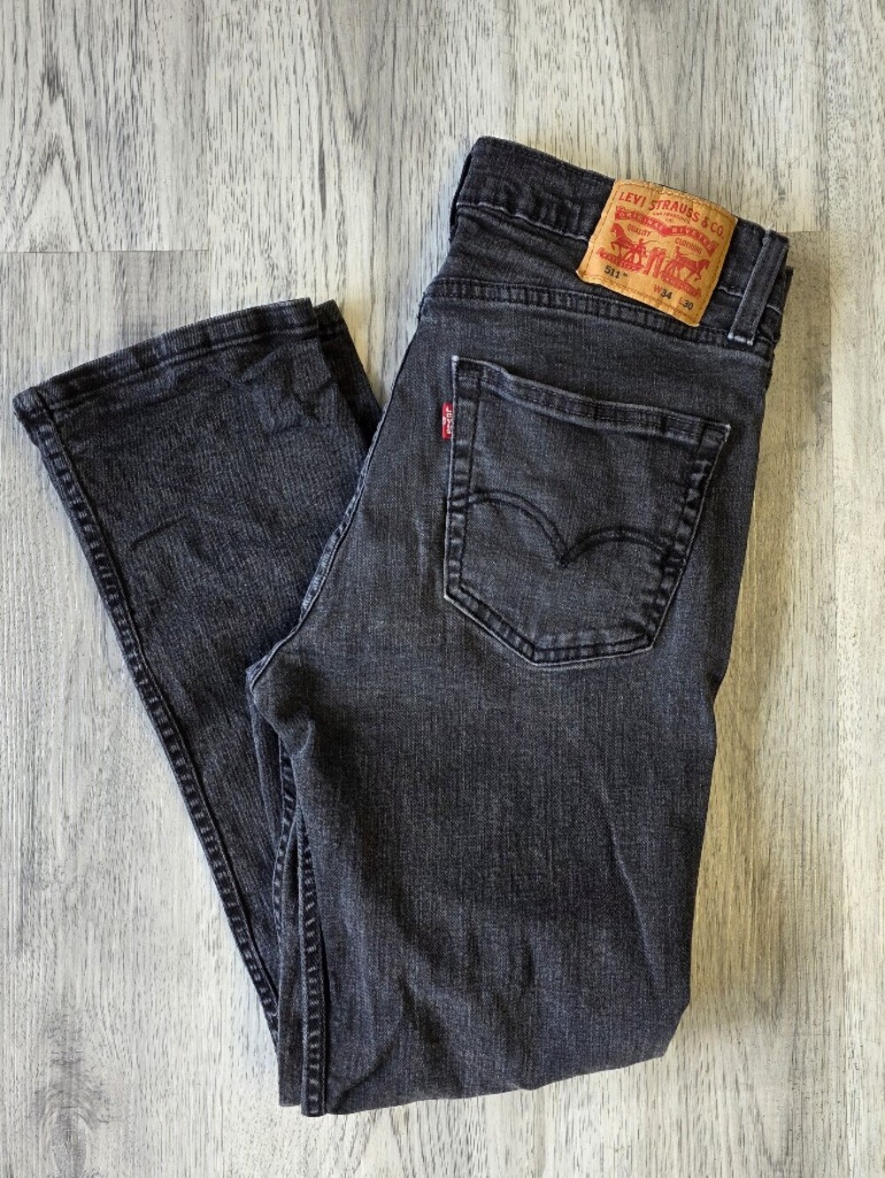 Levi’s 511 Men’s 34x30 Black Gray Slim Jeans